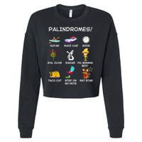 Funny Palindromes Set For Palindromists Word Play Games Pun Cropped Pullover Crew