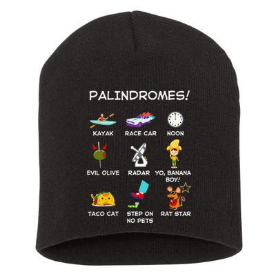 Funny Palindromes Set For Palindromists Word Play Games Pun Short Acrylic Beanie