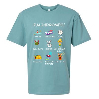Funny Palindromes Set For Palindromists Word Play Games Pun Sueded Cloud Jersey T-Shirt