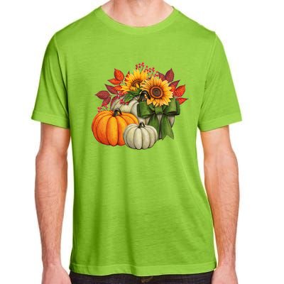 Fall Pumpkin Sunflower Cute Adult ChromaSoft Performance T-Shirt