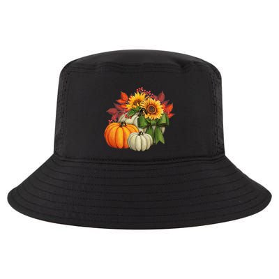 Fall Pumpkin Sunflower Cute Cool Comfort Performance Bucket Hat