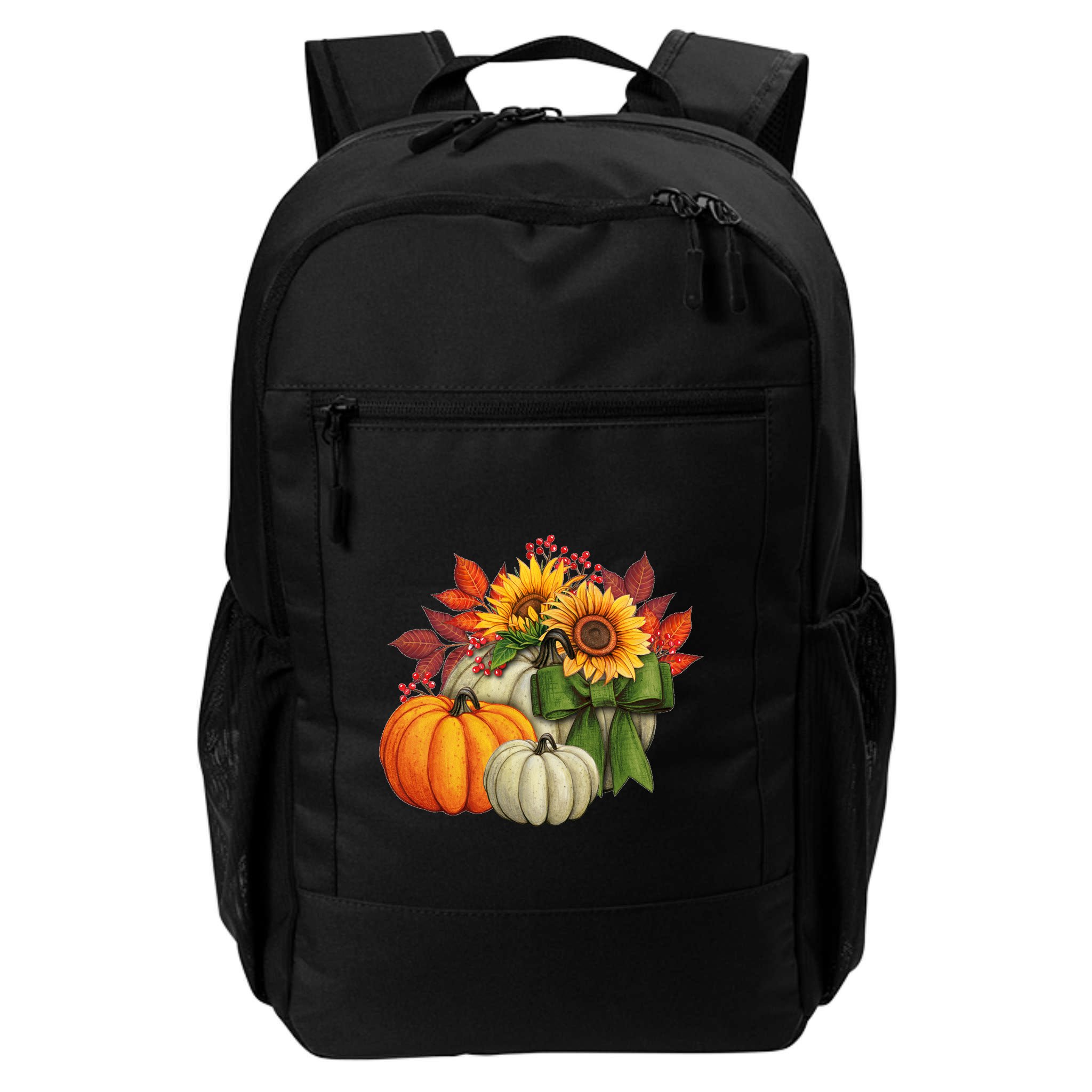 Fall Pumpkin Sunflower Cute Backpack