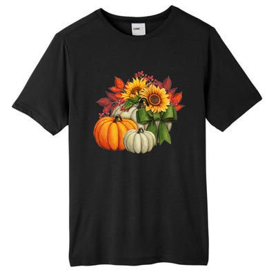 Fall Pumpkin Sunflower Cute Tall Fusion ChromaSoft Performance T-Shirt