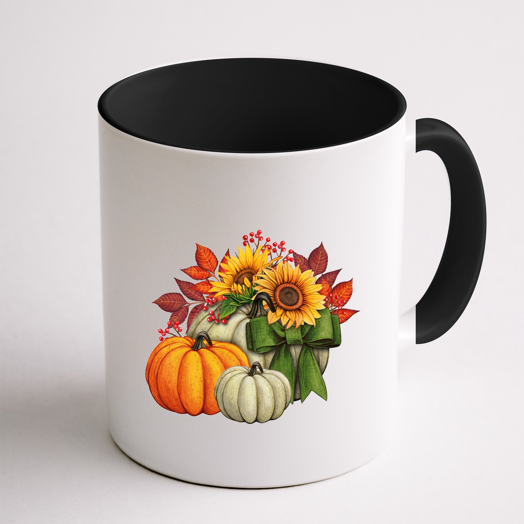 Fall Pumpkin Sunflower Cute Mug