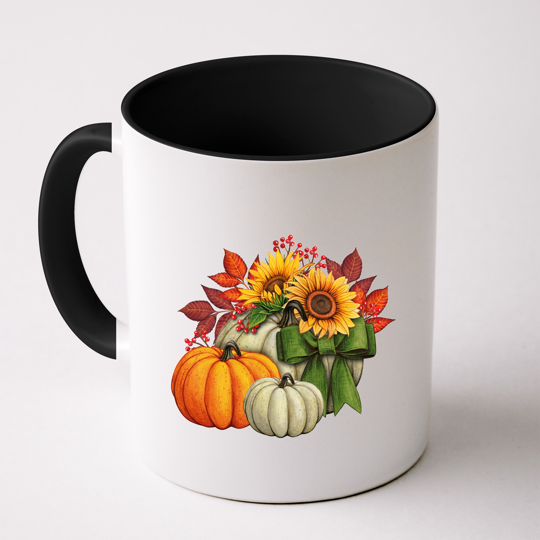 Fall Pumpkin Sunflower Cute Mug