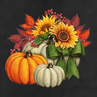 Fall Pumpkin Sunflower Cute 11oz C Handle Ceramic Mug