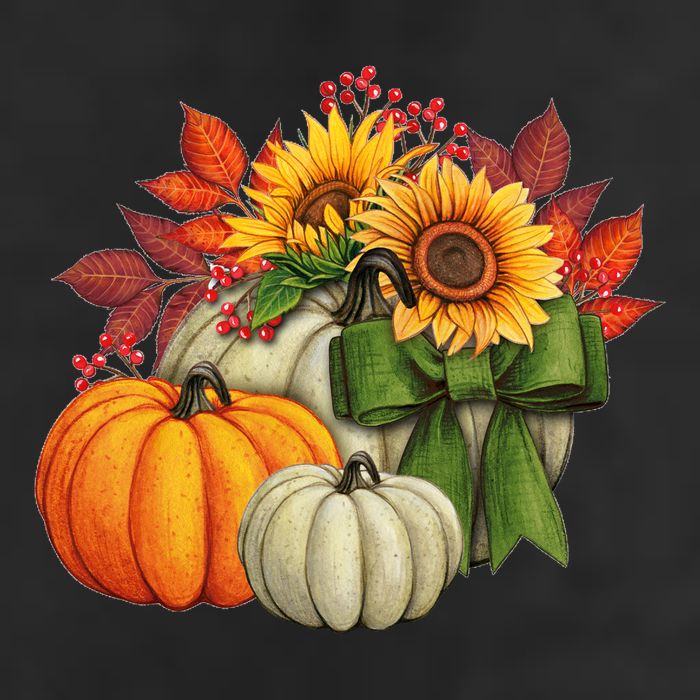 Fall Pumpkin Sunflower Cute 11oz C Handle Ceramic Mug
