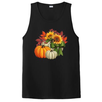 Fall Pumpkin Sunflower Cute PosiCharge Competitor Tank