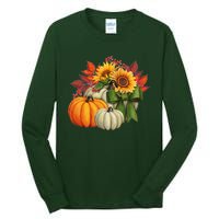 Fall Pumpkin Sunflower Cute Tall Long Sleeve T-Shirt