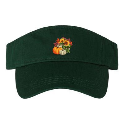 Fall Pumpkin Sunflower Cute Visor