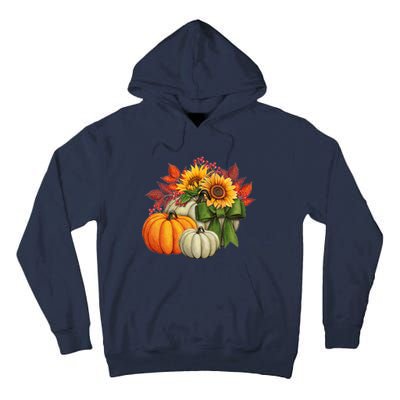 Fall Pumpkin Sunflower Cute Tall Hoodie