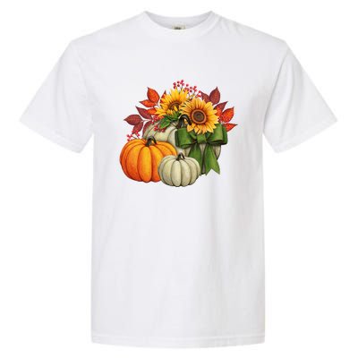 Fall Pumpkin Sunflower Cute Garment-Dyed Heavyweight T-Shirt