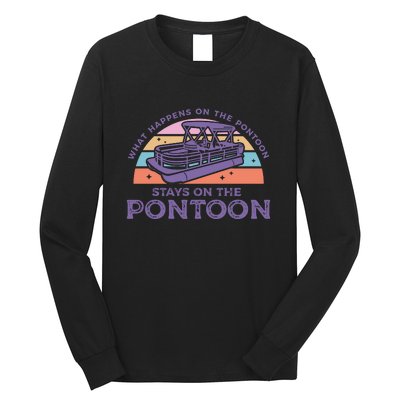 Funny Pontoon Saying Gift Pontooning Long Sleeve Shirt