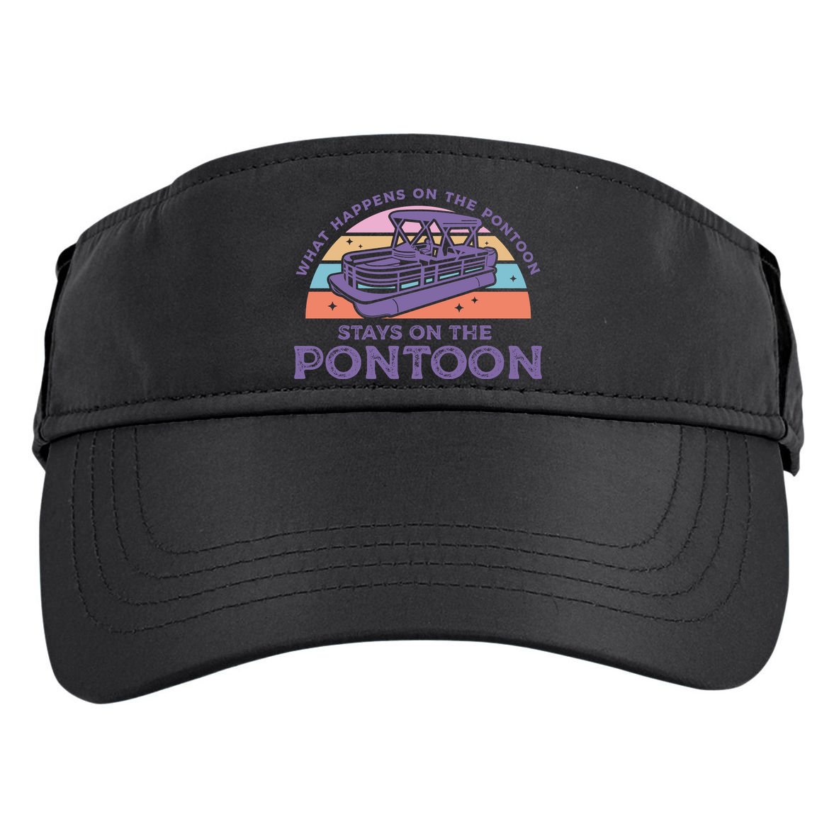 Funny Pontoon Saying Gift Pontooning Adult Drive Performance Visor