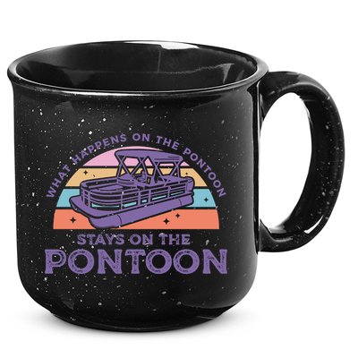 Funny Pontoon Saying Gift Pontooning 15oz Campfire Ceramic Mug