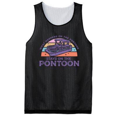 Funny Pontoon Saying Gift Pontooning Mesh Reversible Basketball Jersey Tank