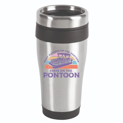 Funny Pontoon Saying Gift Pontooning 16oz Travel Tumbler