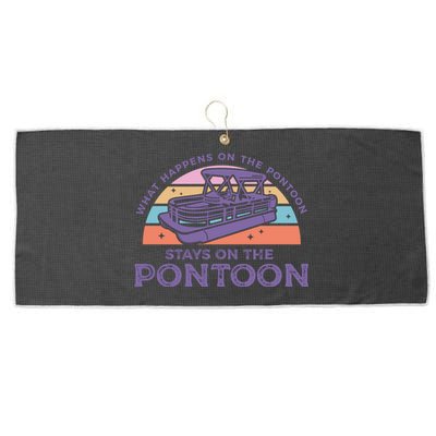 Funny Pontoon Saying Gift Pontooning Large Microfiber Waffle Golf Towel