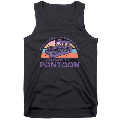 Funny Pontoon Saying Gift Pontooning Tank Top