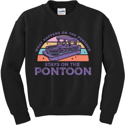 Funny Pontoon Saying Gift Pontooning Kids Sweatshirt