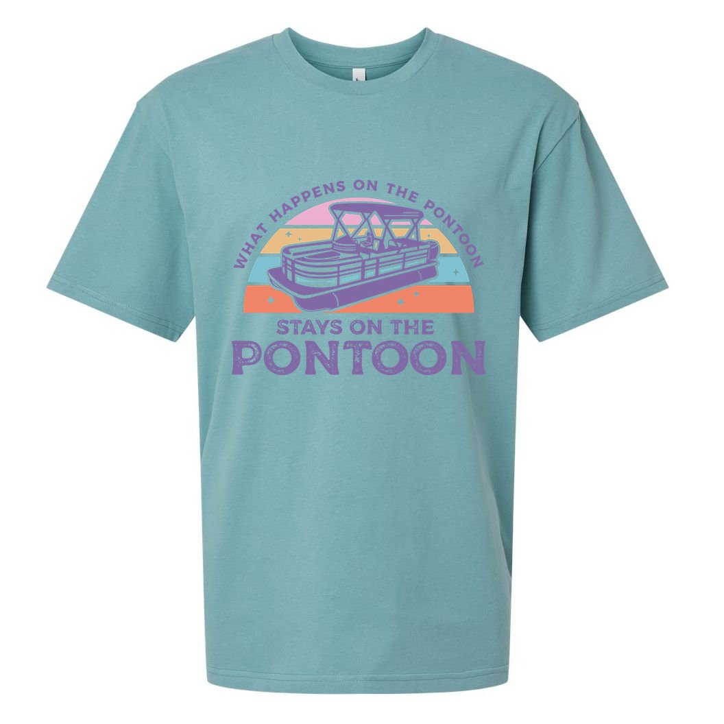 Funny Pontoon Saying Gift Pontooning Sueded Cloud Jersey T-Shirt