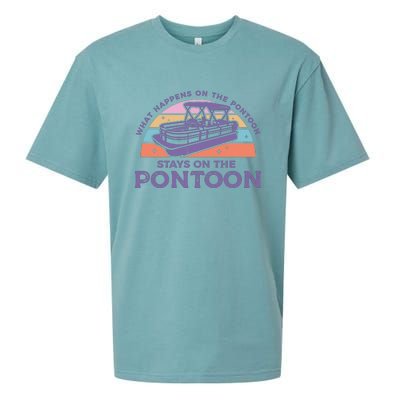 Funny Pontoon Saying Gift Pontooning Sueded Cloud Jersey T-Shirt