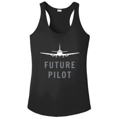 Future Pilot Shirts Airplane Pilot Aviation Gift Ladies PosiCharge Competitor Racerback Tank