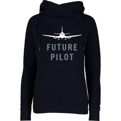 Future Pilot Shirts Airplane Pilot Aviation Gift Womens Funnel Neck Pullover Hood