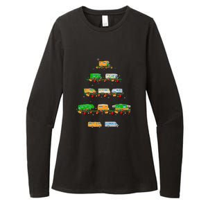 Family Pj Sets Christmas Matching Camping Truck Xmas Tree Womens CVC Long Sleeve Shirt