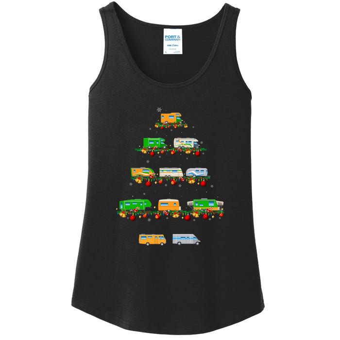 Family Pj Sets Christmas Matching Camping Truck Xmas Tree Ladies Essential Tank