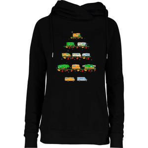 Family Pj Sets Christmas Matching Camping Truck Xmas Tree Womens Funnel Neck Pullover Hood