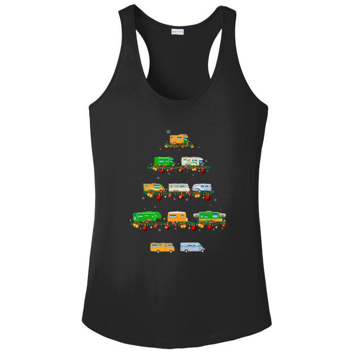 Family Pj Sets Christmas Matching Camping Truck Xmas Tree Ladies PosiCharge Competitor Racerback Tank