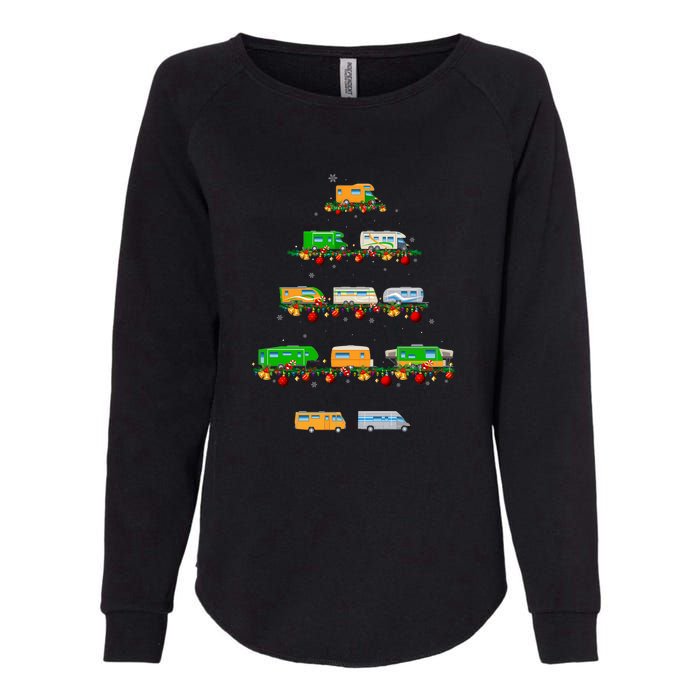 Family Pj Sets Christmas Matching Camping Truck Xmas Tree Womens California Wash Sweatshirt