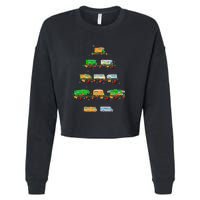 Family Pj Sets Christmas Matching Camping Truck Xmas Tree Cropped Pullover Crew