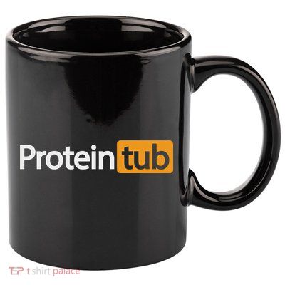 Funny Protein Tub Fun Adult Humor Joke Workout Fitness Gym 11oz C Handle Ceramic Mug