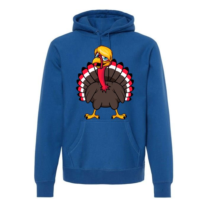 Funny President Trump Hair Gobble Turkey Thanksgiving Day Great Gift Premium Hoodie