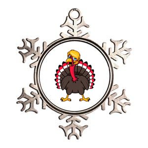 Funny President Trump Hair Gobble Turkey Thanksgiving Day Great Gift Metallic Star Ornament