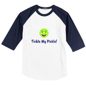 Fun Pickleball, Tickle My Pickle, Greatpickleballstuff Baseball Sleeve Shirt