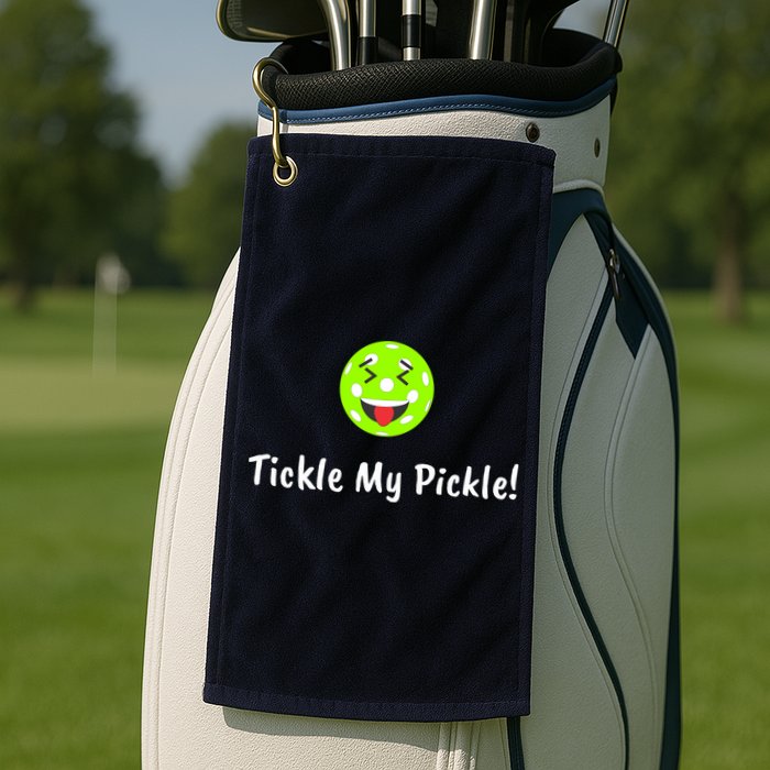 Fun Pickleball, Tickle My Pickle, Greatpickleballstuff Golf Towel