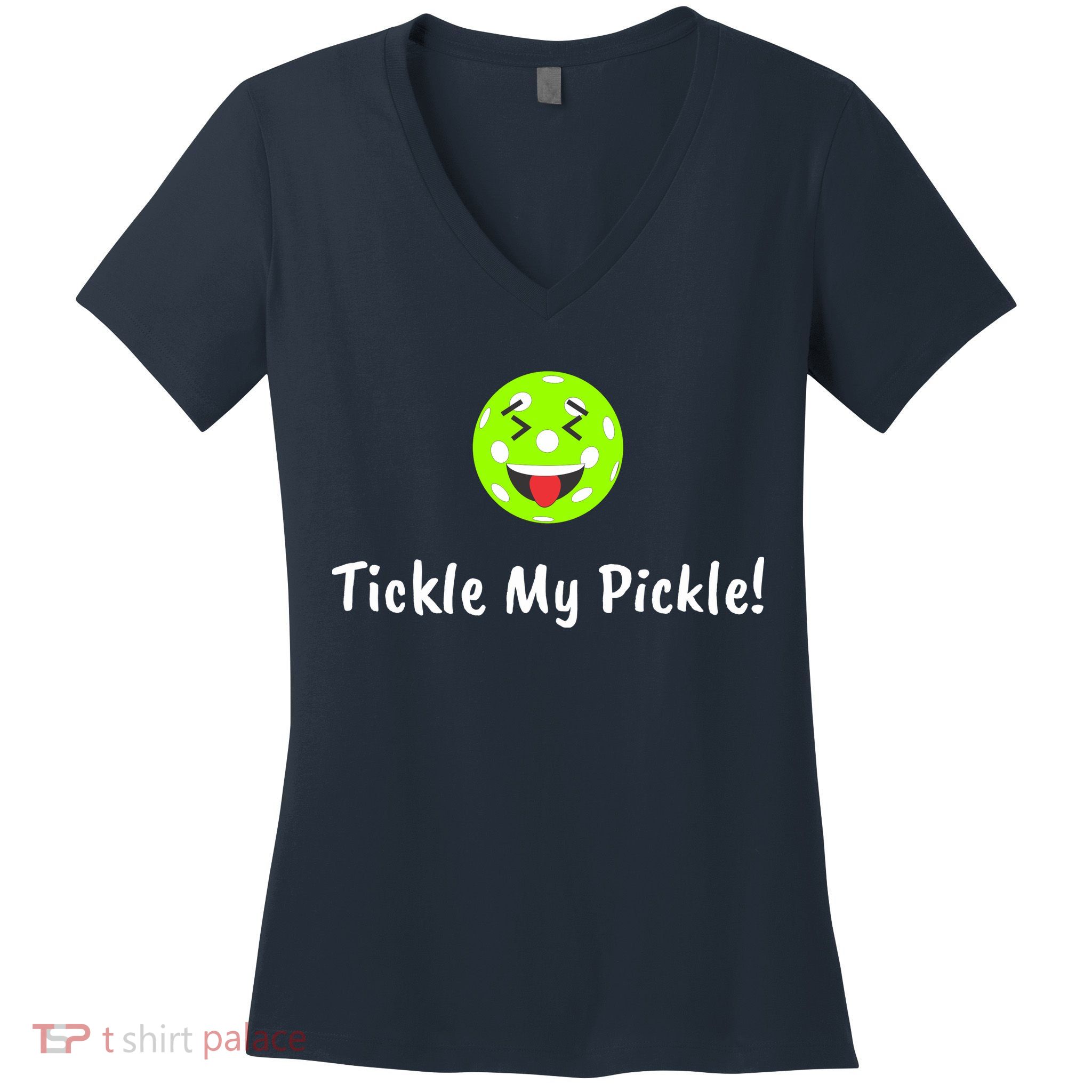 Fun Pickleball, Tickle My Pickle, Greatpickleballstuff Women's V-Neck T-Shirt