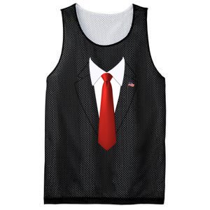 Funny President Trump Suit Lazy Halloween Costume Usa Flag Mesh Reversible Basketball Jersey Tank