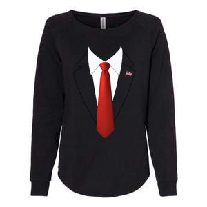 Funny President Trump Suit Lazy Halloween Costume Usa Flag Womens California Wash Sweatshirt