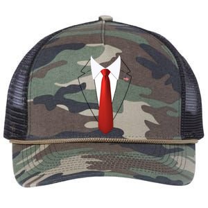 Funny President Trump Suit Lazy Halloween Costume Usa Flag Retro Rope Trucker Hat Cap