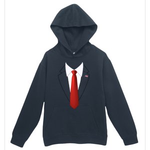 Funny President Trump Suit Lazy Halloween Costume Usa Flag Urban Pullover Hoodie