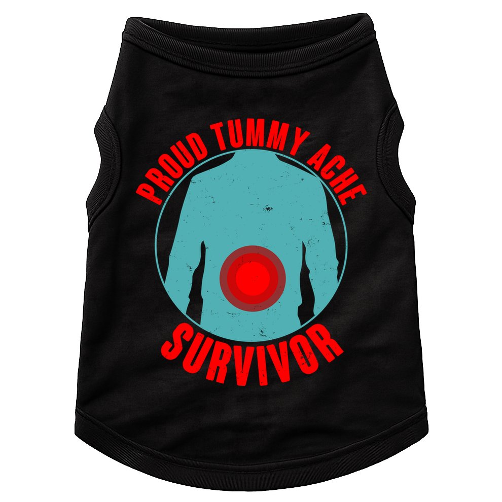 Funny Proud Tummy Ache Survivor Doggie Tank