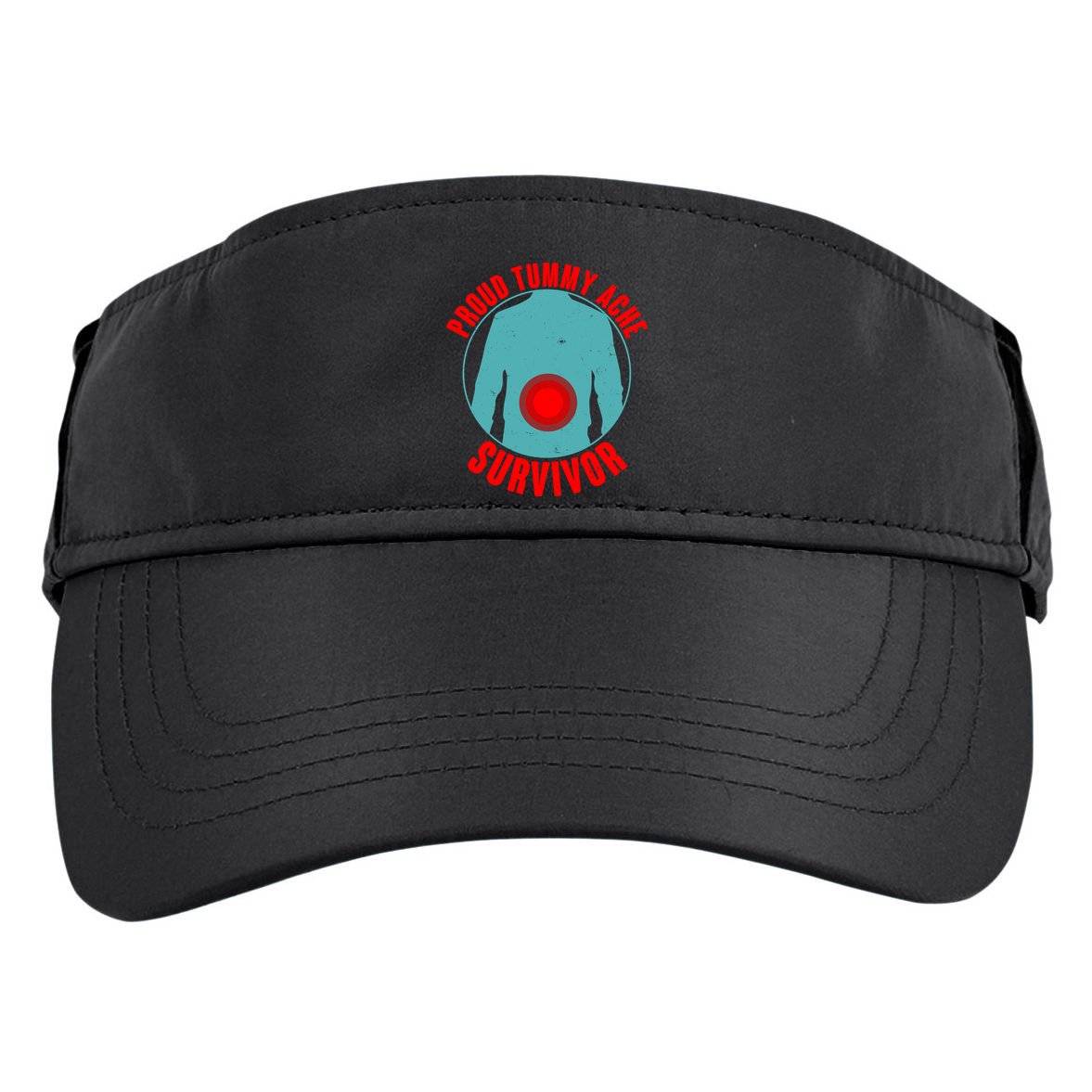 Funny Proud Tummy Ache Survivor Adult Drive Performance Visor