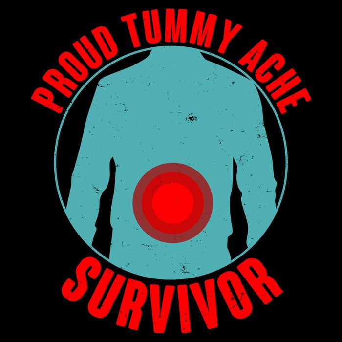 Funny Proud Tummy Ache Survivor Drawstring Bag