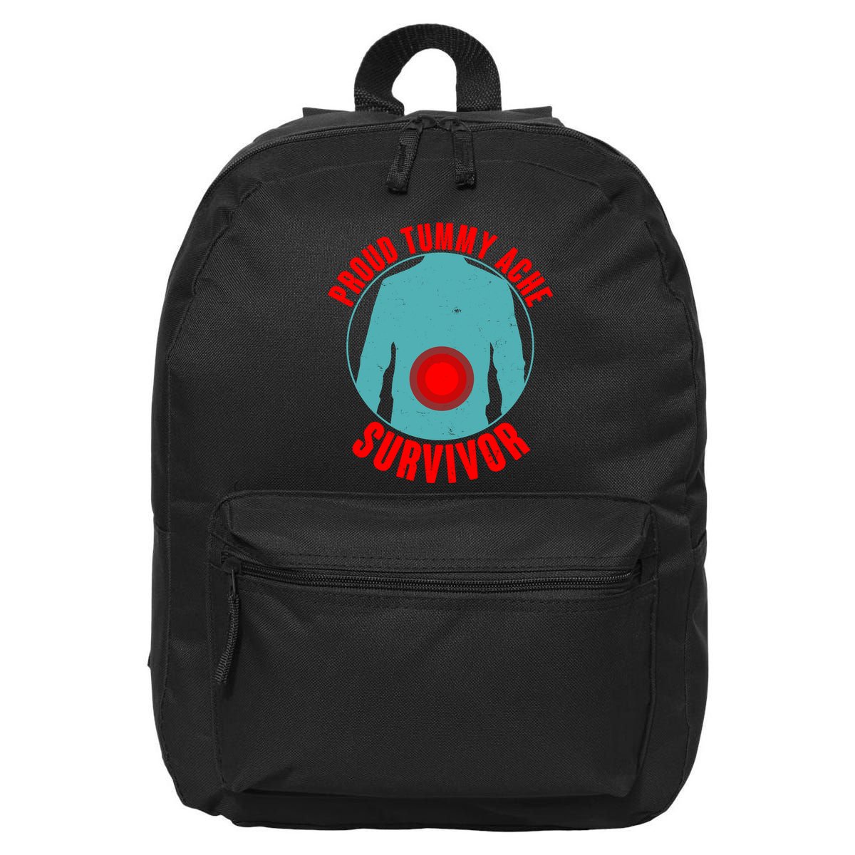 Funny Proud Tummy Ache Survivor 16 in Basic Backpack