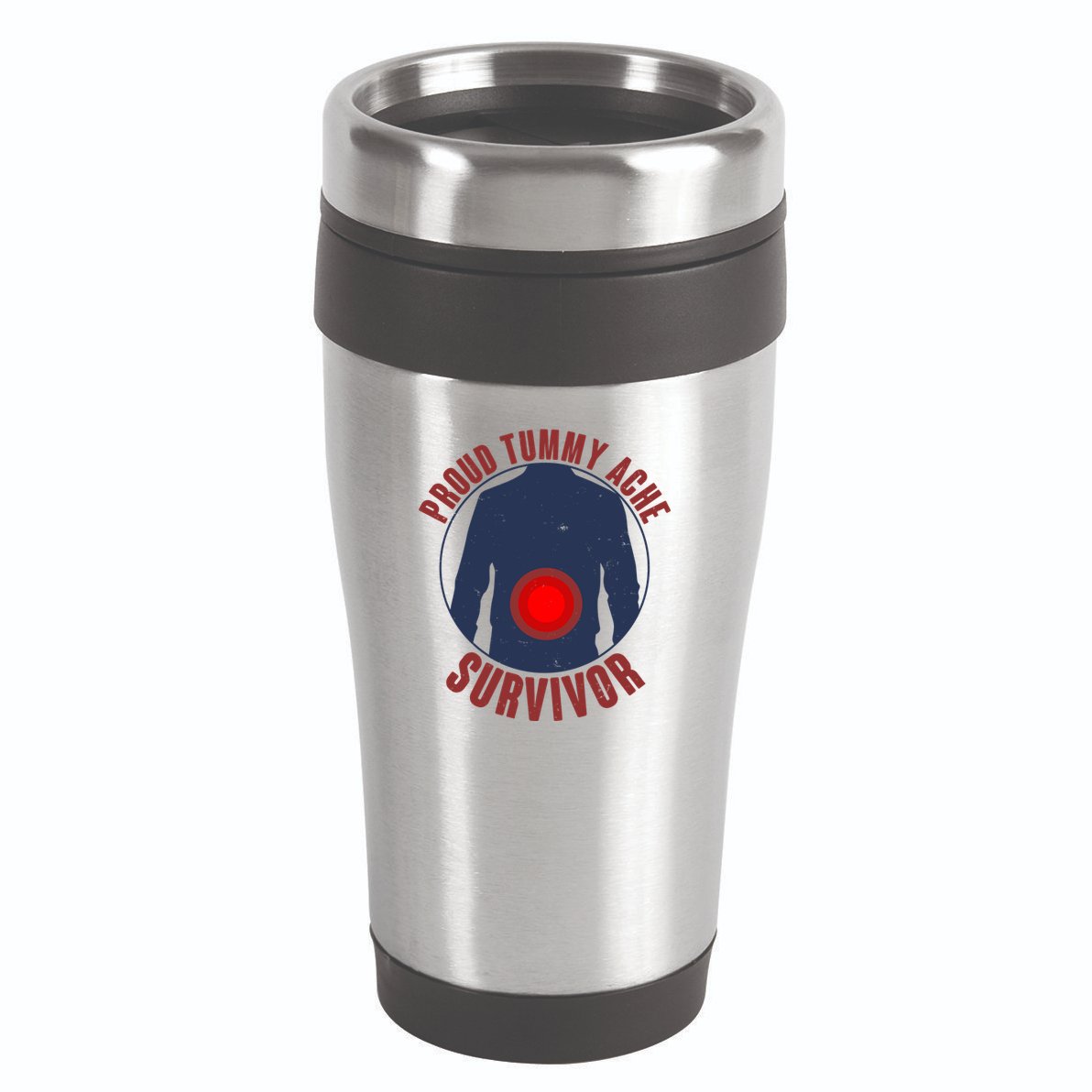 Funny Proud Tummy Ache Survivor 16oz Travel Tumbler
