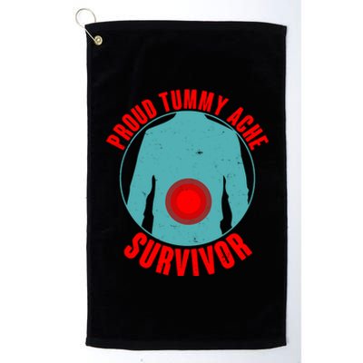 Funny Proud Tummy Ache Survivor Platinum Collection Golf Towel